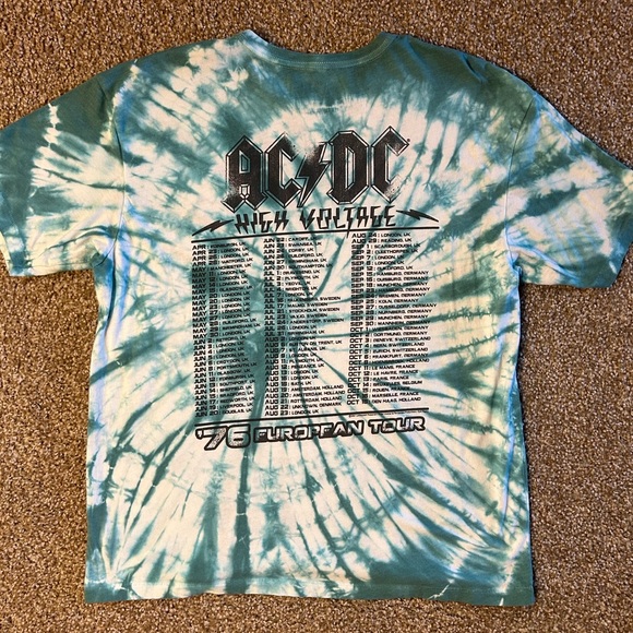ACDC TIEDYE Vintage Tour T-Shirt - Picture 2 of 5
